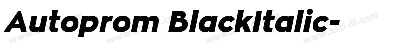 Autoprom BlackItalic字体转换